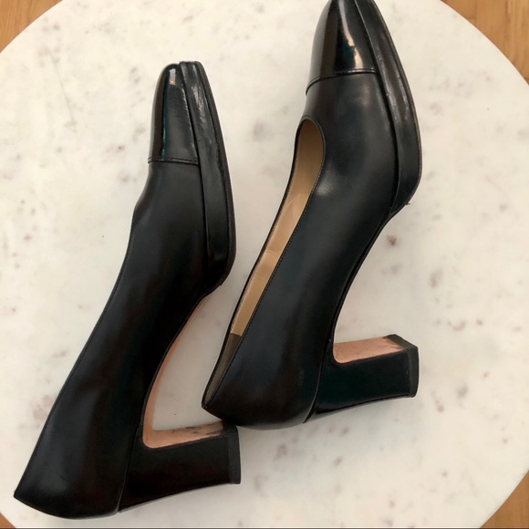 Ferragamo Black Block Heels - Picture 4 of 7